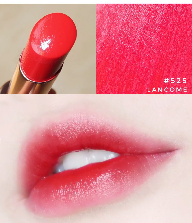 兰蔻lancome菁纯莹亮纯色金管唇膏口红168元气胡萝卜32g