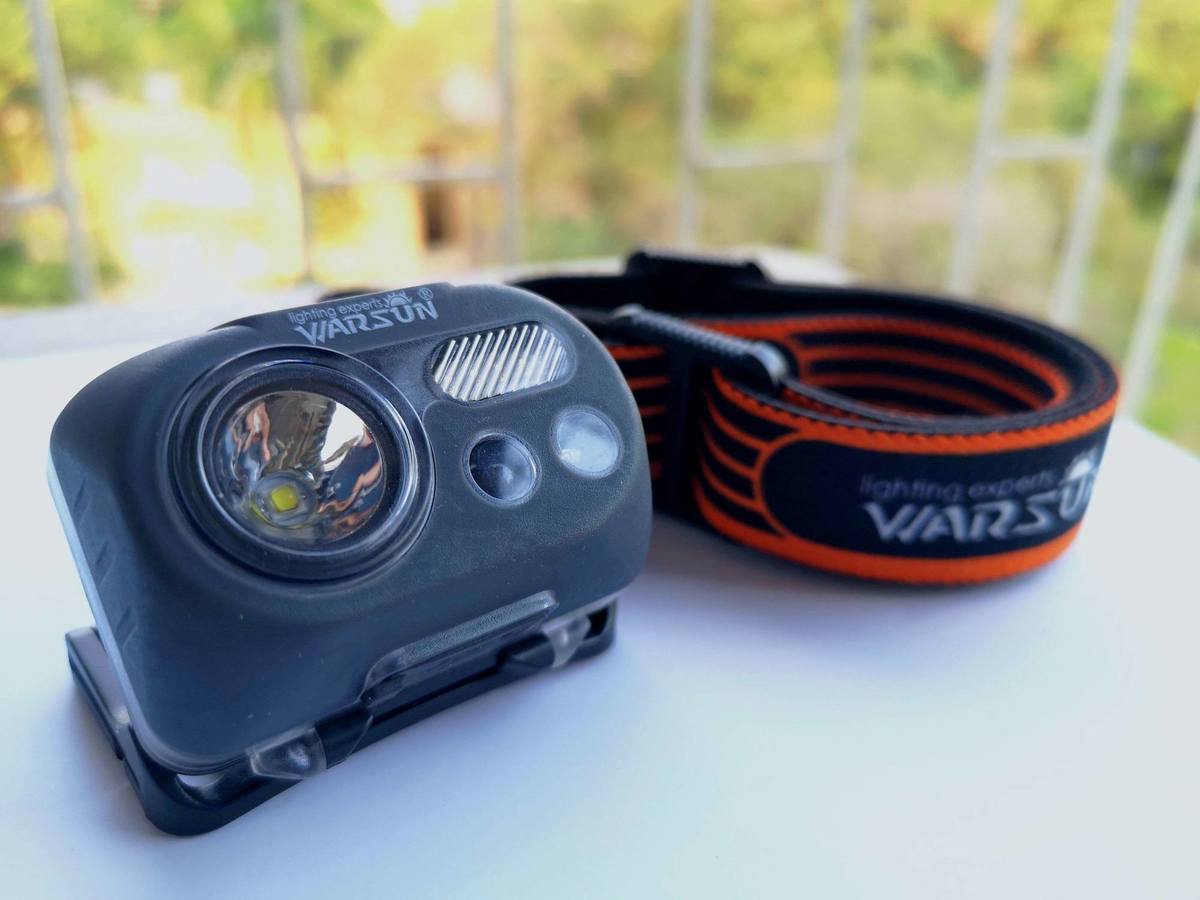 沃尔森感应头灯夜钓钓鱼专用超亮超轻小型可充电超长续航头灯黑色高配