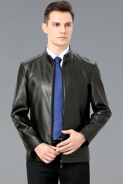 免费试穿 2024春秋新款海宁真皮皮衣男士山羊皮男士外套棒球领加绒皮夹克男装棒球服海宁真皮绵羊皮多款加绒加厚冬装正品