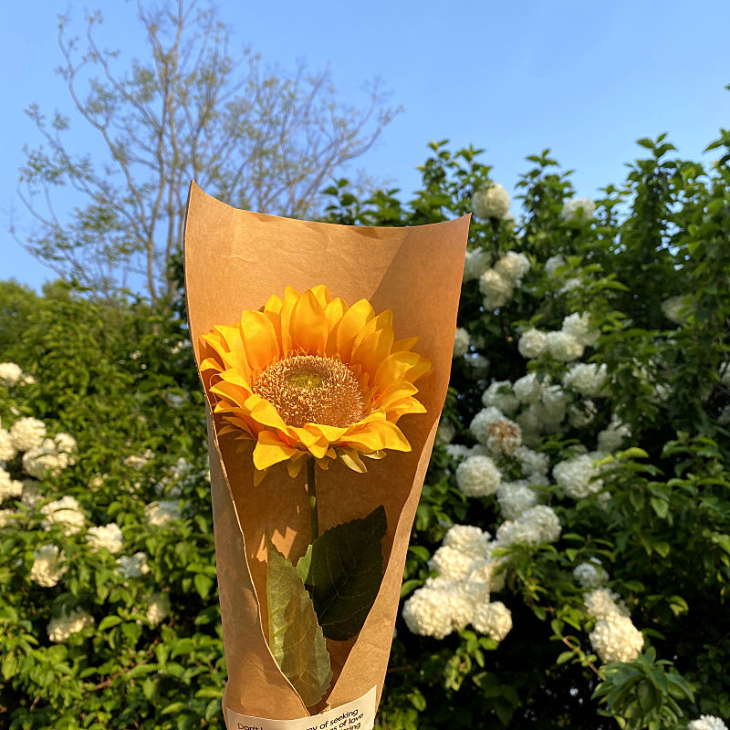 ins向日葵仿真花太阳花手捧花写真拍照道具家居装饰摆设插花礼物