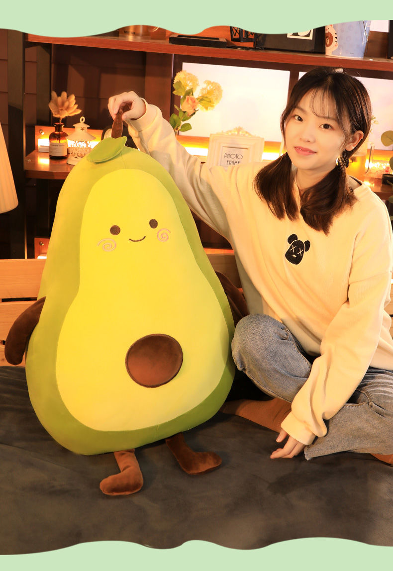 《ins可爱牛油果毛绒玩具精品公仔水果布娃娃玩偶抱枕生日vmjxpbujj
