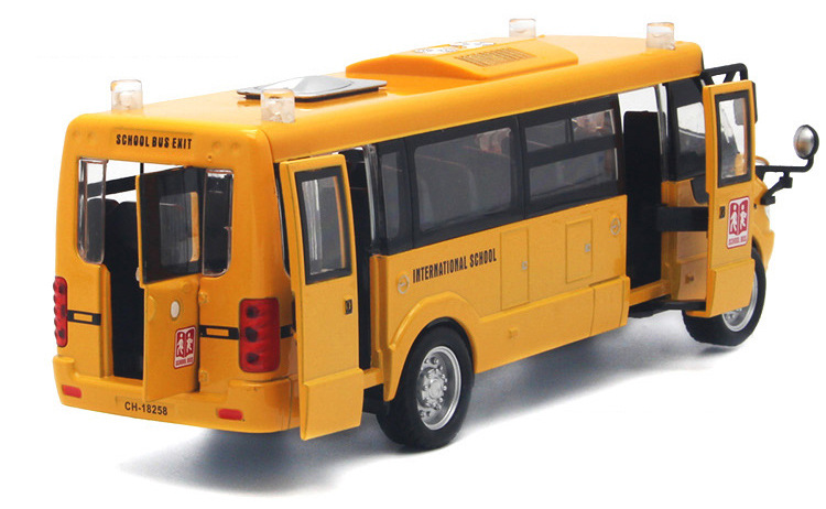 大只合金美国校巴校车 巴士车 5开设计灯光发声儿童巴士玩具大号