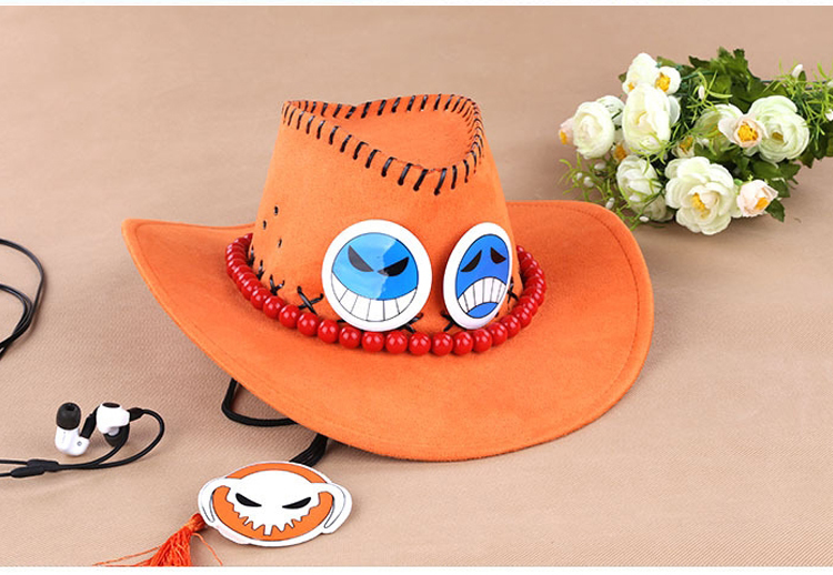海贼王艾斯帽子大檐遮阳太阳帽艾斯cosplay道具个性动漫帽子