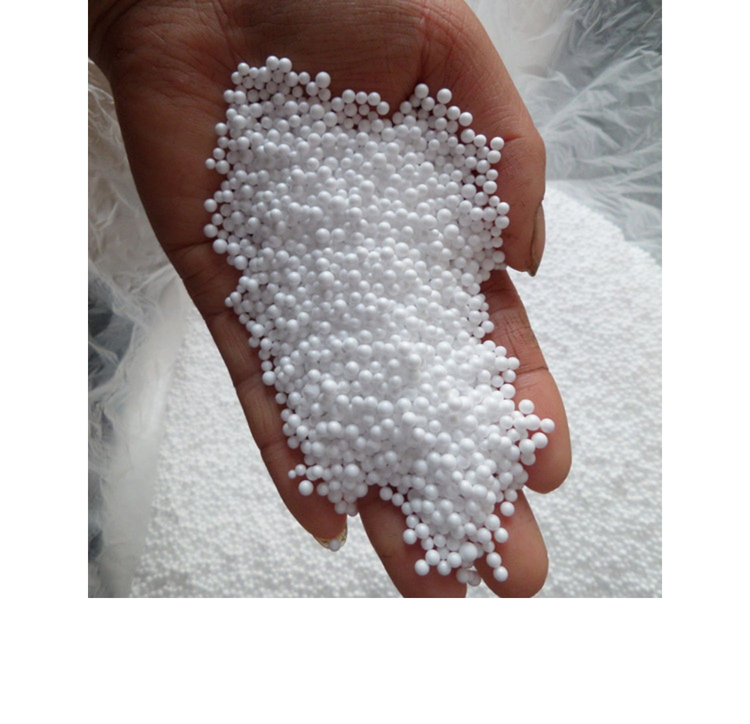 保丽龙epp泡沫粒子eps懒人沙发豆袋抱枕布偶填充物兰花造雪景颗粒68mm