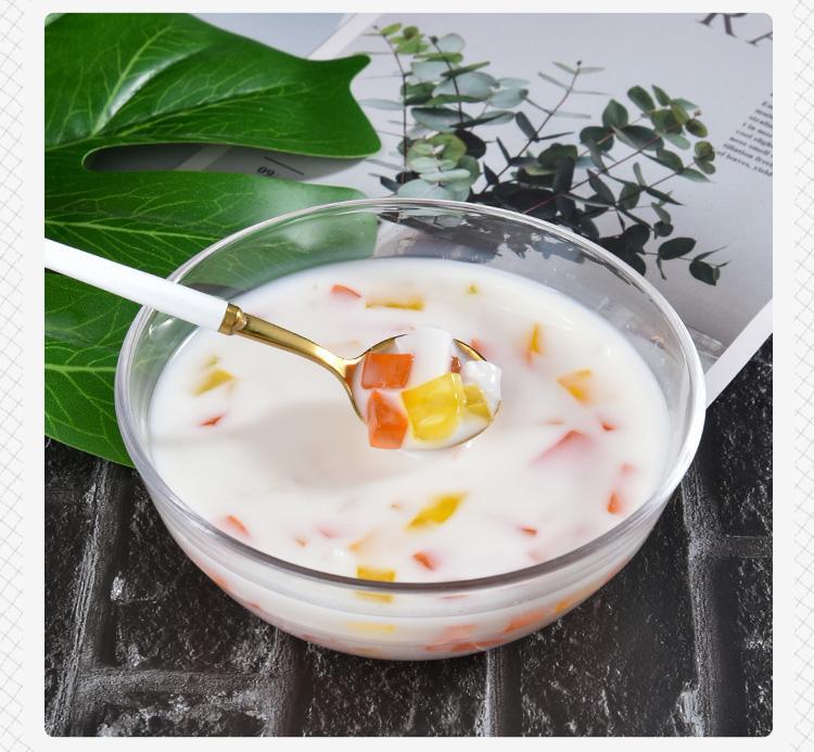 《超欢彩色椰果奶茶专用三色水晶椰果商用桶装蒟蒻原味椰果粒椰果肉