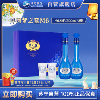 洋河(YangHe) 蓝色经典 梦之蓝M6 40.8度500ml* 2瓶 礼盒装 浓香型白酒 新老包装随机发货