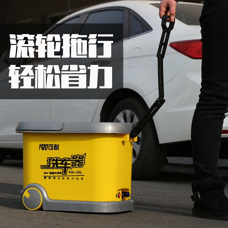 闪电客可耐洗车器家用车载洗车机双泵12v便携刷车机泵高压充电式刷车