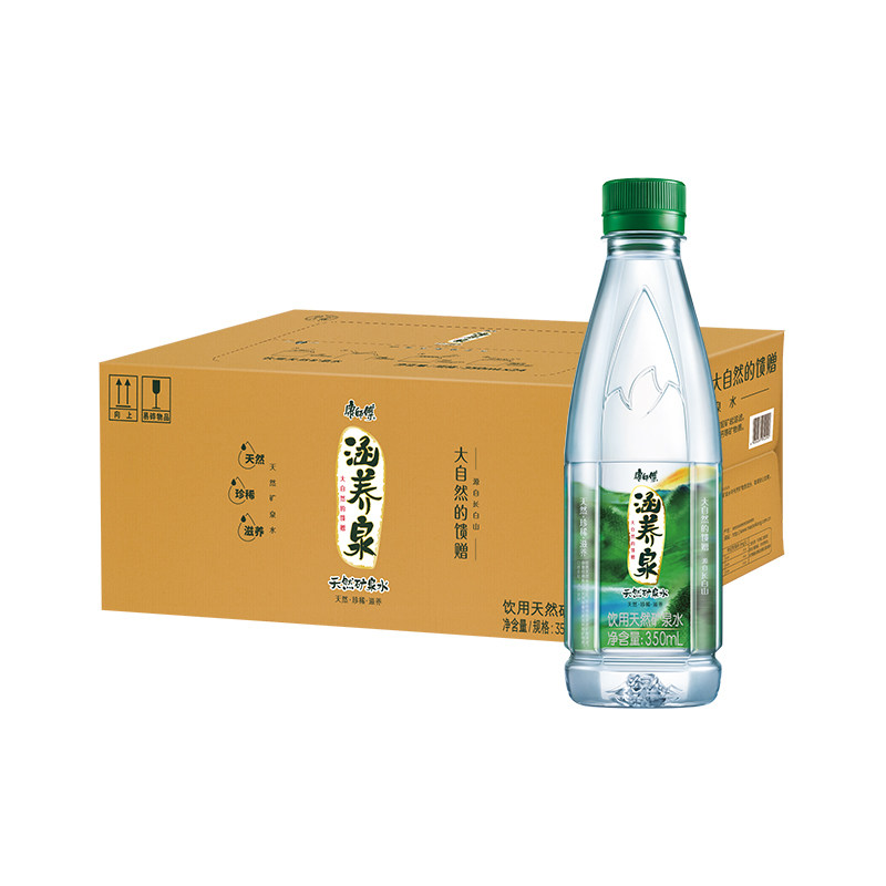 康师傅饮用水 康师傅涵养泉天然矿泉水350ml*24瓶饮用