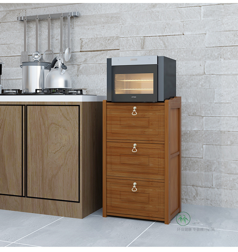 竹子餐边柜迷你橱柜收纳柜客厅茶水柜酒柜阳台杂物储物柜卧室柜子