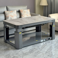 火焰山取暖桌茶几长方形升降多功能家用电暖桌四面取暖烤火炉