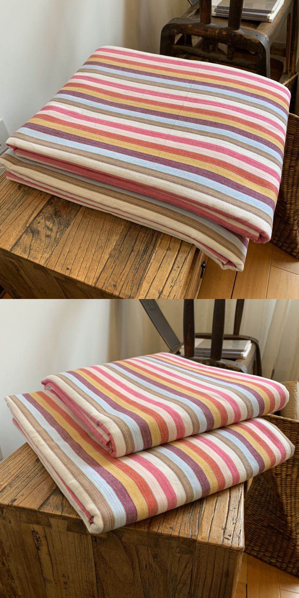 刘大姐家新上棉老粗布床单18床三维工匠