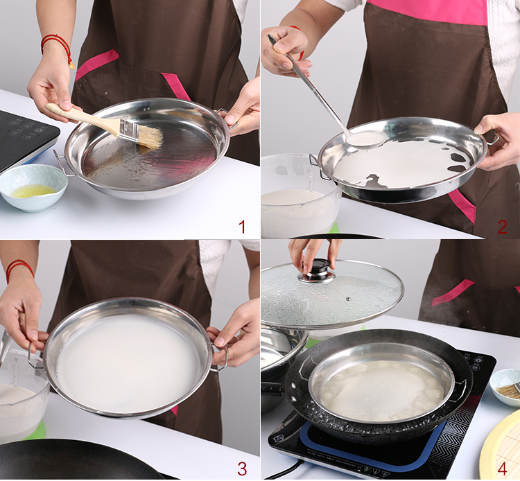 罗罗工具凉皮锣锣不锈钢做面皮盘子罗罗陕西制作凉皮蒸锅家用蒸肠粉盘