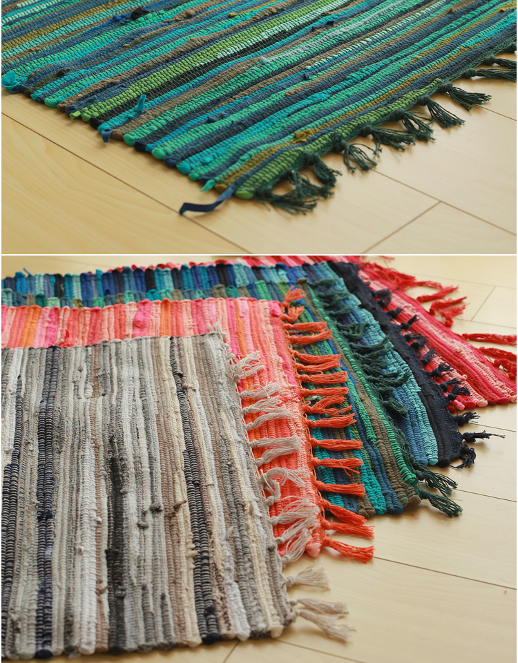 三维工匠地毯地垫529098331817 6601碎布条编织地垫浴室卫生间入户