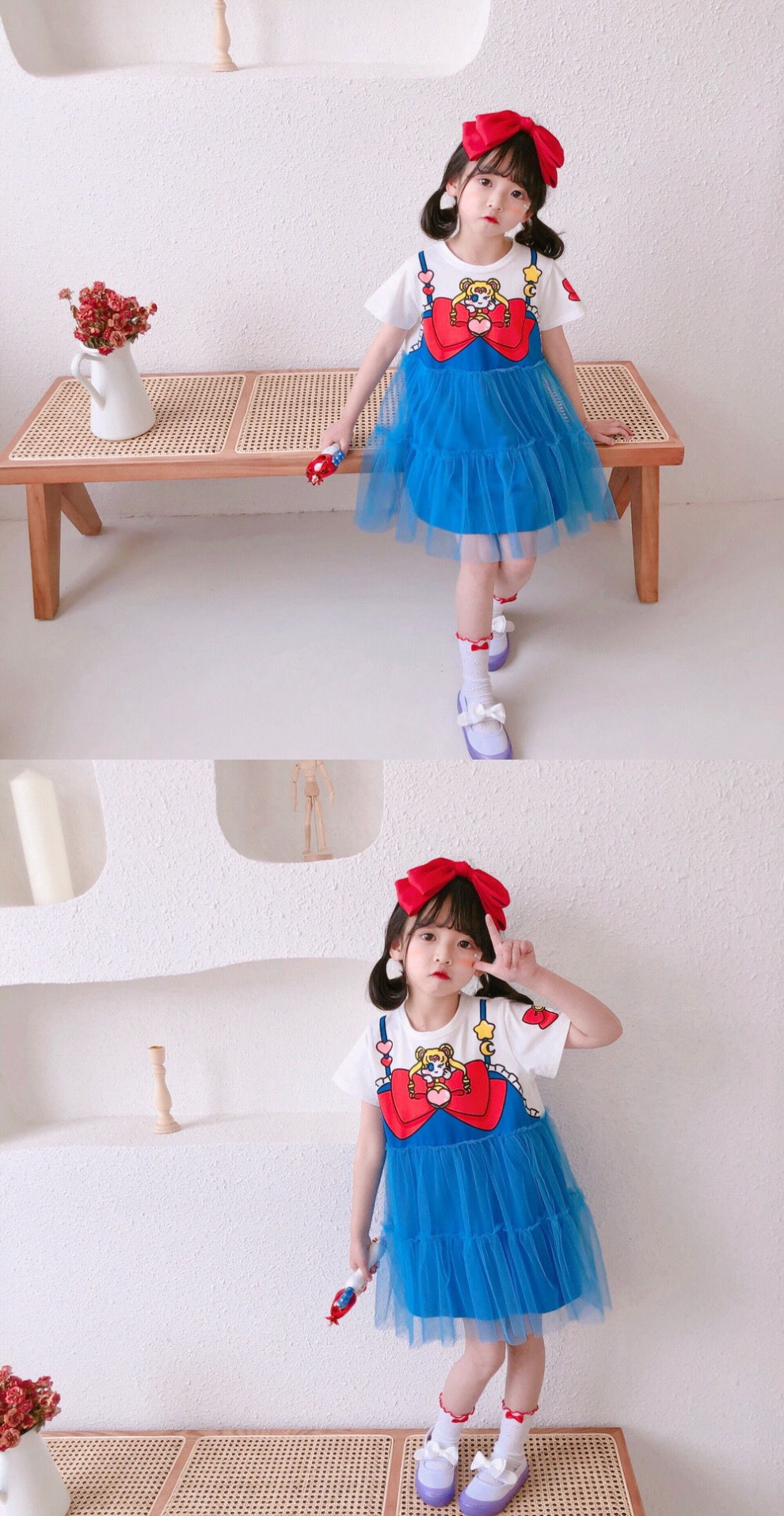 儿童网纱裙宝宝裙子女童洋气卡通美少女连衣裙公主裙2021夏季新款莎丞