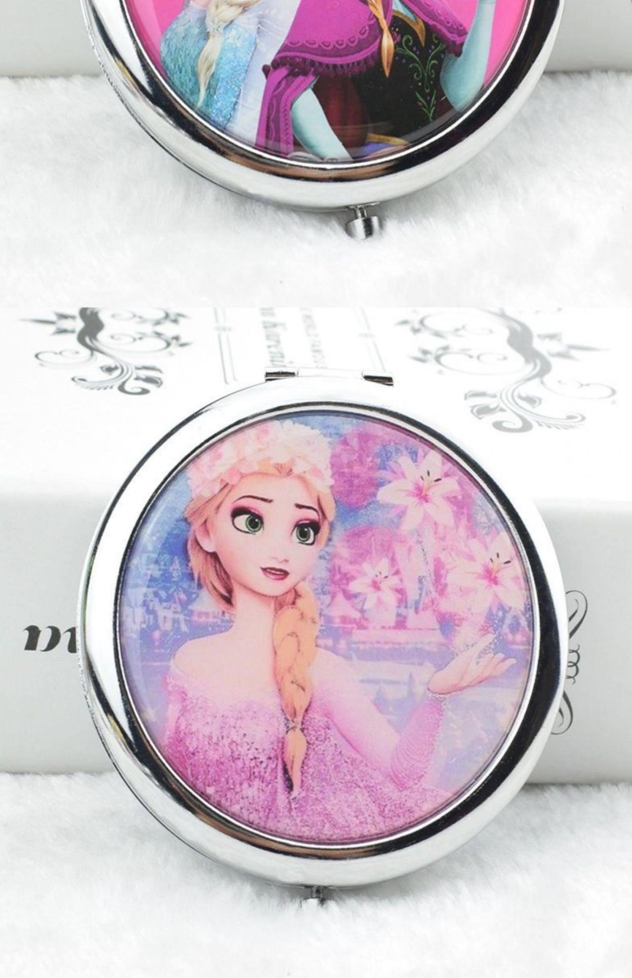 冰雪奇缘化妆镜女生儿童可爱便携随身艾莎爱莎公主小镜子折叠双面》无