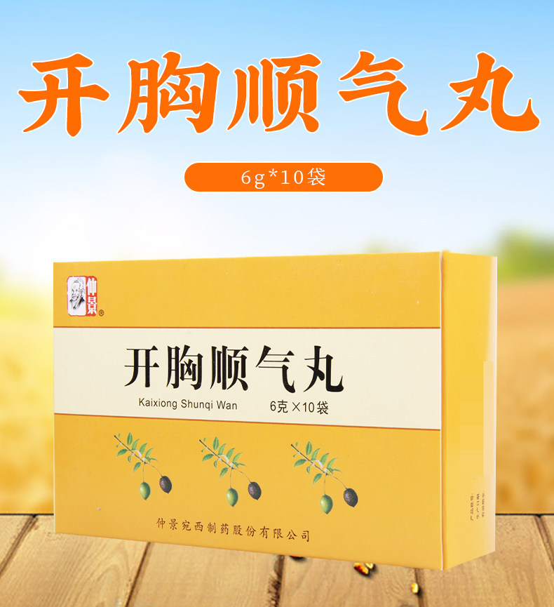 仲景开胸顺气丸6g10袋盒消积化滞行气止痛用于气郁食滞所致的胸胁胀满