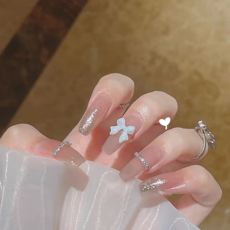 爱心假指甲贴片可拆卸2021新款ins风网红美甲成品穿戴式贴甲片女三维