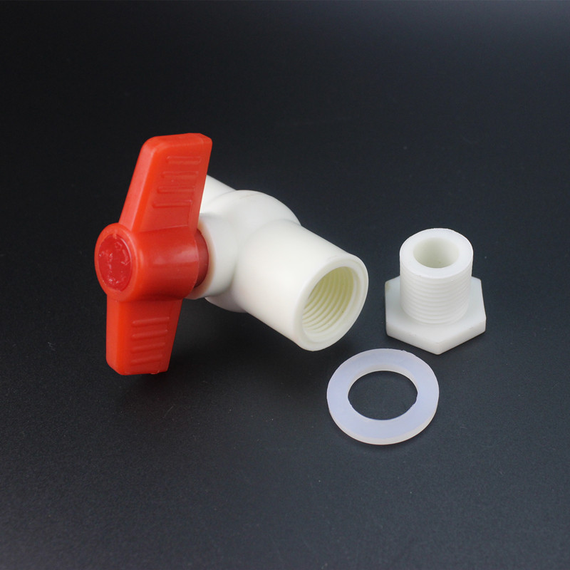定做塑料水箱阀水桶水阀开关水箱配件冷风机排水阀4分6分1寸4分开孔