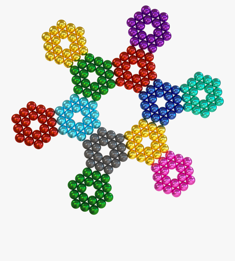 磁力球巴克球八克豆魔力磁铁珠成人减压玩具 彩色魔力磁力珠马克星巴