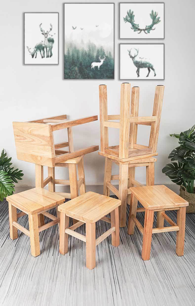 厂家促销传统方凳实木四方凳子餐凳学校课室医院餐店凳木头矮凳子原木