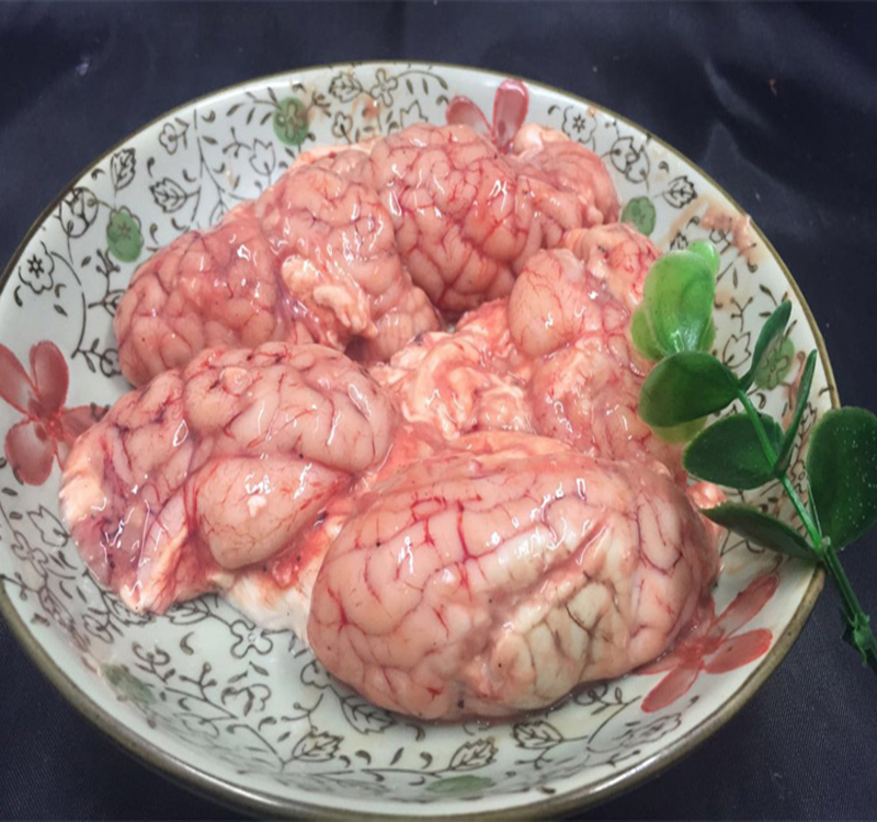 【有检疫证】新鲜羊脑2斤 6-8副 羊脑花火锅山羊脑
