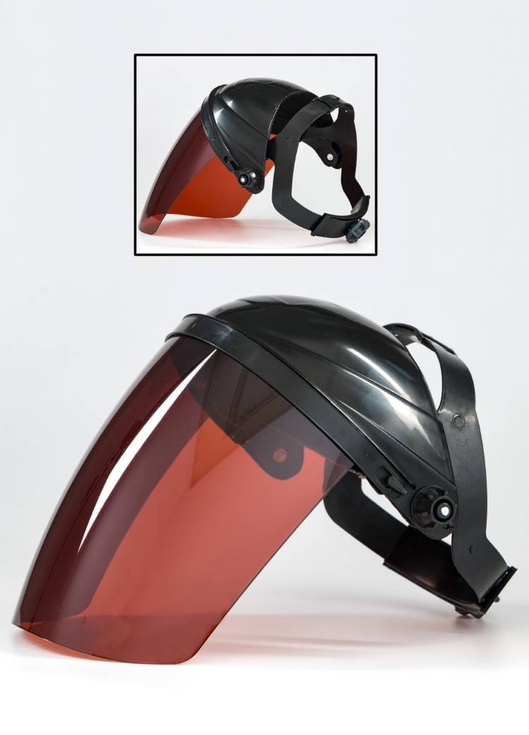 买2送1pc有机玻璃电焊面罩烧焊工防护面罩头戴式氩弧焊气保焊黄顶透明