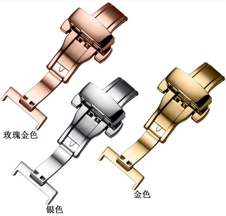 适用于斯诺威登runosd手表牛皮表带蝴蝶扣手表配棕色黑色
