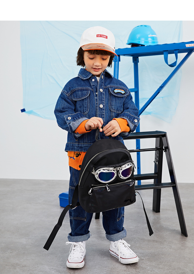 gxgkids童装儿童外套男童牛仔夹克外套春翻领牛仔服男童夹克