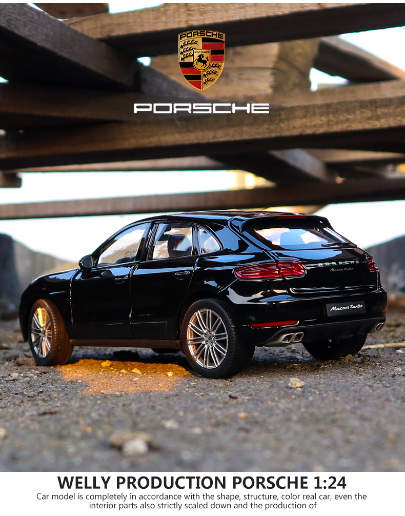 威利124保时捷macan原厂仿真合金车模型跑车汽车模型收藏越野车
