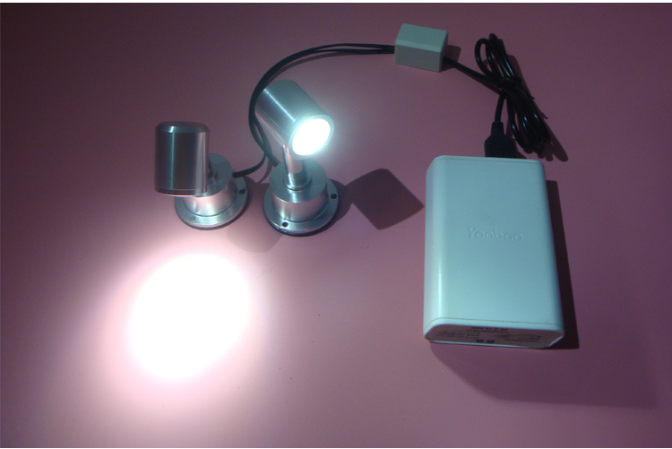 定制usb接口小射灯 移动电源电脑充电宝5v小夜灯 手办盒柜台展示led灯