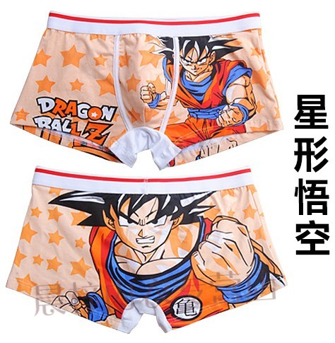 波迷娜bomina内裤男卡通4条装日漫卡通七龙珠悟空男内裤平角内裤头q