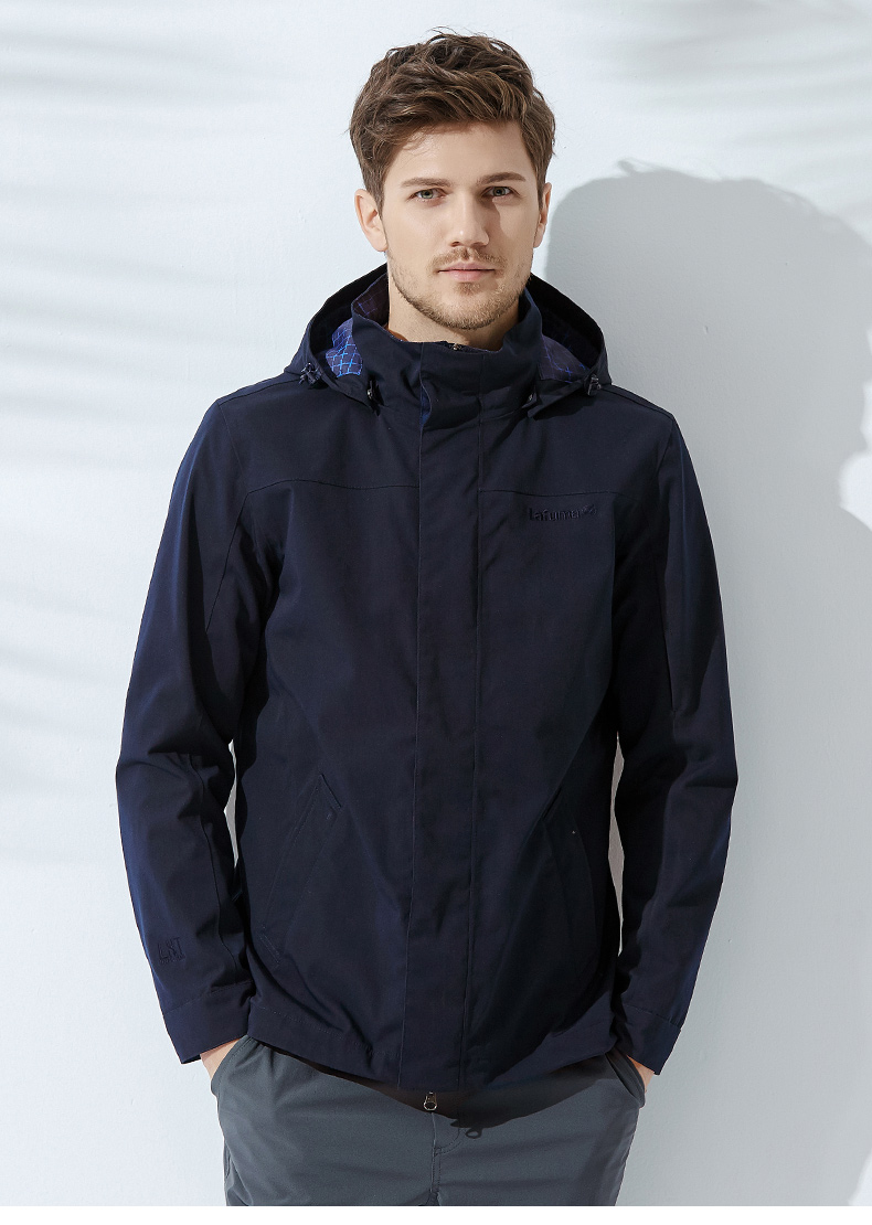 乐飞叶lafuma运动户外时尚徒步旅行防水透气冲锋衣男牌lmja9as16
