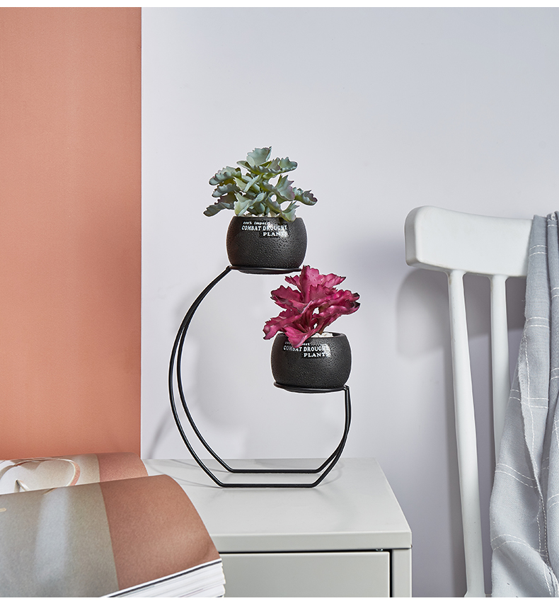 北欧风家居卧室客厅装饰品摆件电视柜书桌仿真植物盆栽创意小摆设高低