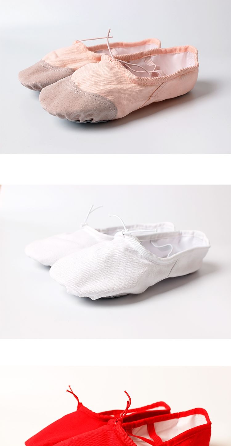 猫爪鞋儿童软底舞蹈鞋练功形体鞋芭蕾跳舞瑜伽红色民族舞蹈鞋m4