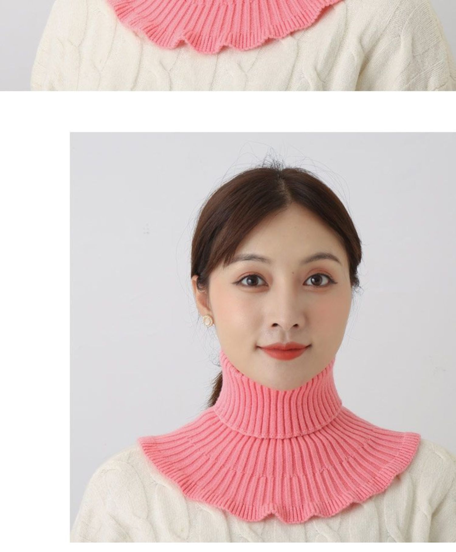 聚范假领子1 聚范假领子女士百搭针织毛线围脖多功能高领护颈椎脖子