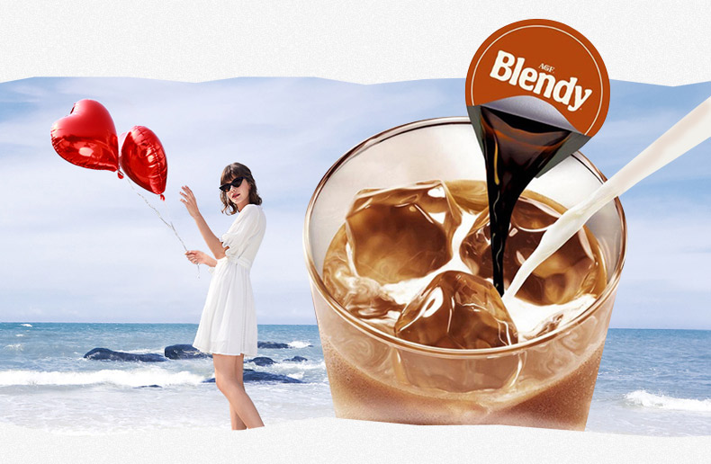 2210月日本进口agfblendy胶囊浓缩咖啡液微糖口味144g8枚即溶型口感微