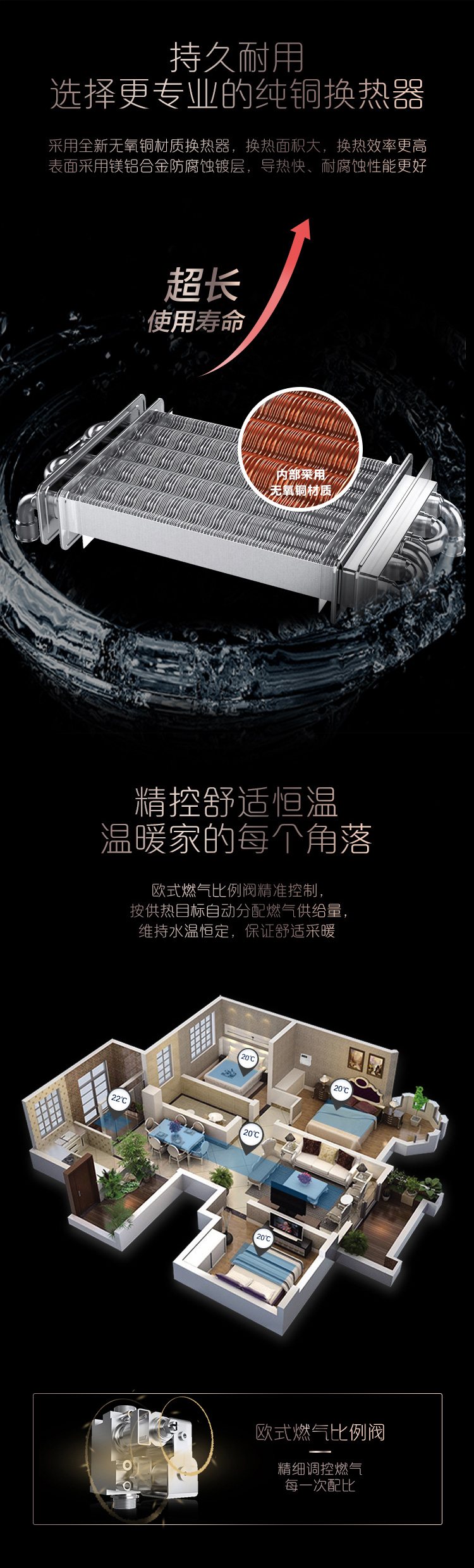 haier海尔卡萨帝燃气壁挂炉l1pb26cl1tu1采暖炉洗浴两用26kw燃气热水