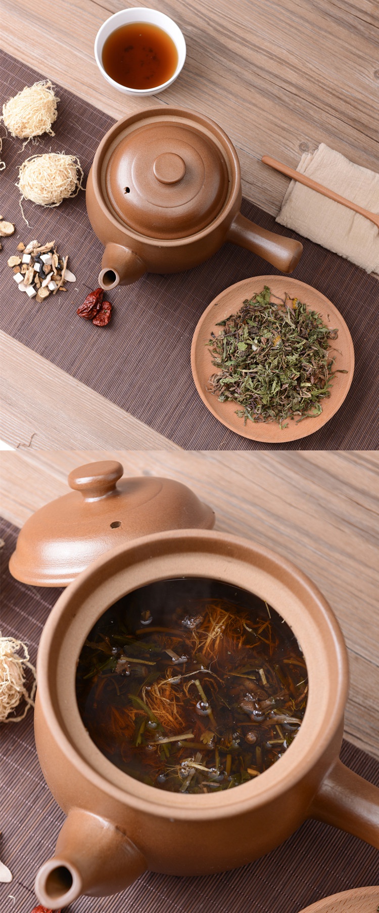 内无釉传统煎药壶壶家用陶瓷煎中医砂锅熬药罐煲器炖机煮 3.5升18号