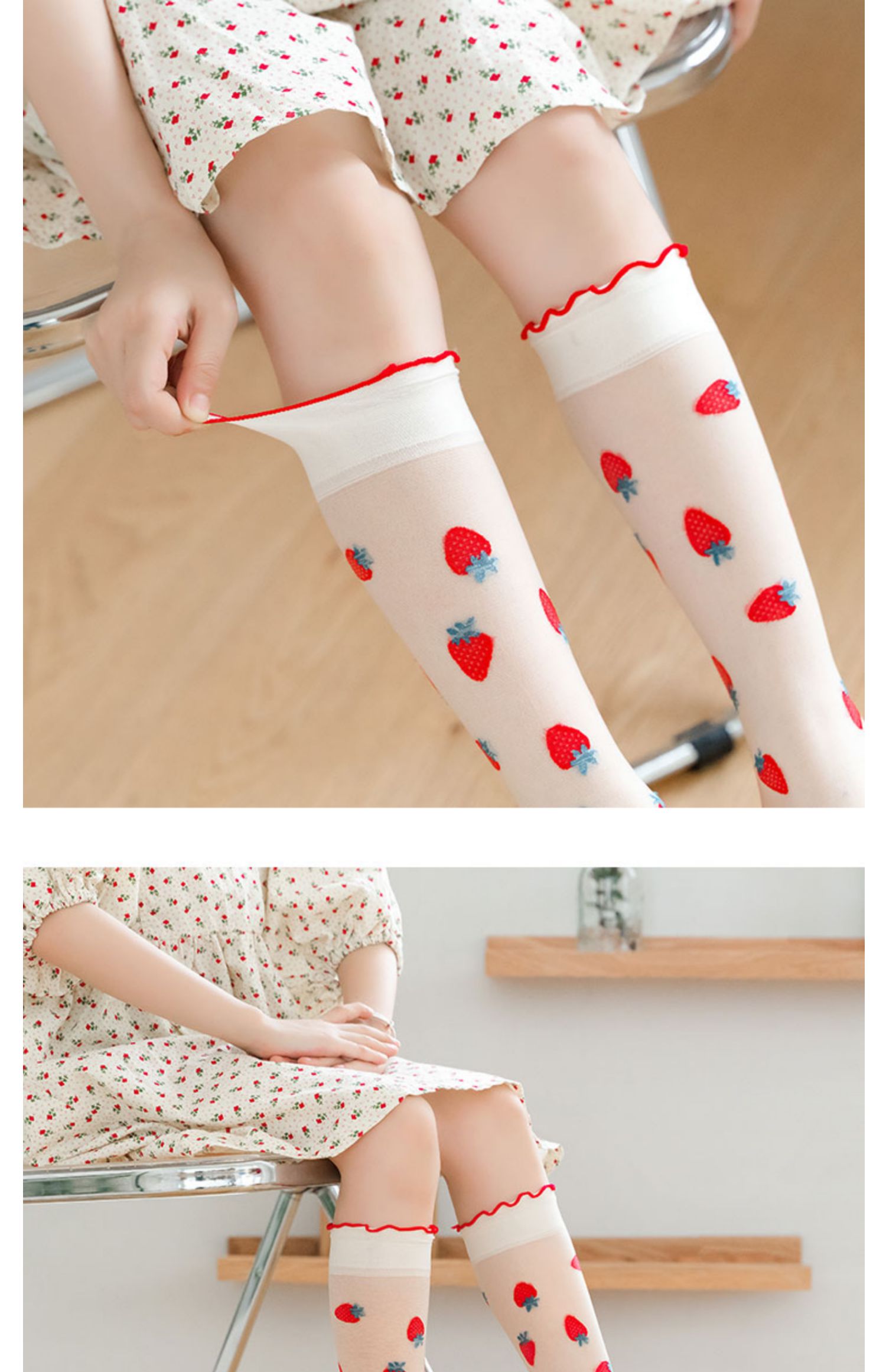 喻娄儿童袜子夏季薄款女童冰丝中筒长袜日系jk风蕾丝花边公主水晶丝袜