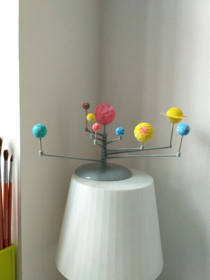 太阳系九大行星模型 八大行星diy手工组装天体仪夜光球科技小制作 一