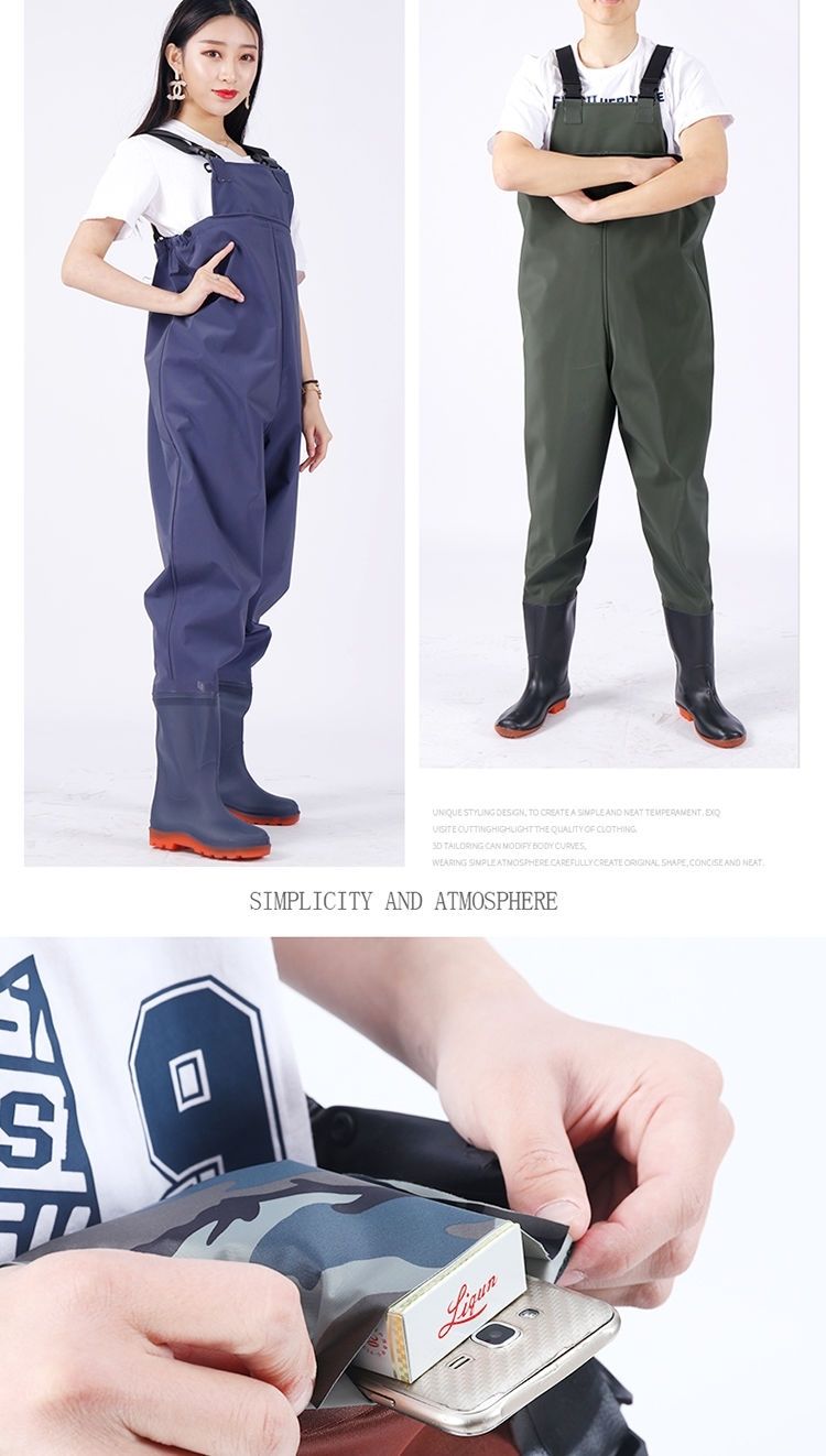 下水裤加厚耐磨水衩裤水裤男半身雨裤防水挖藕衣下水衣服捕鱼服背带