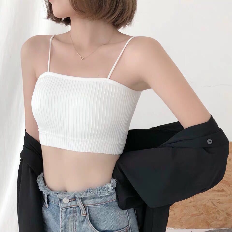 雪千羽12内衣女学生韩版防走光抹胸裹胸吊带初中生打底背心无钢圈