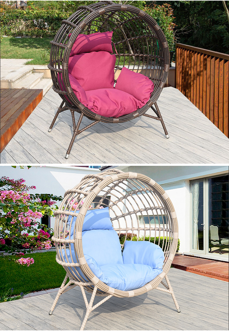 秋千户外庭院躺椅网红阳台家用卧篮室外院子鸟巢懒人圆形藤椅沙发