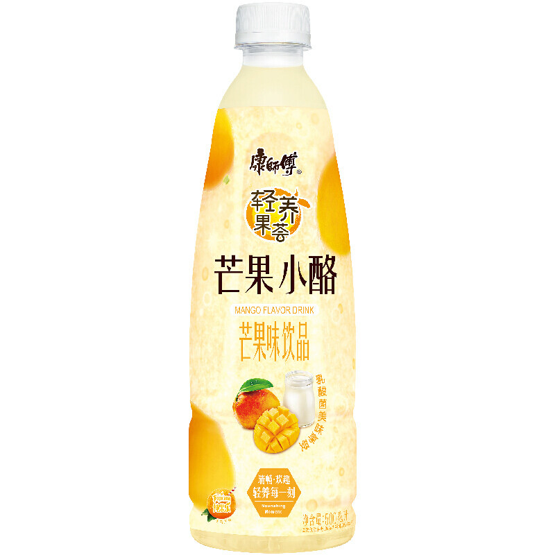 康师傅果汁/果蔬汁 康师傅芒果小酪/蜜桃小酪500ml*15瓶夏季芒果味