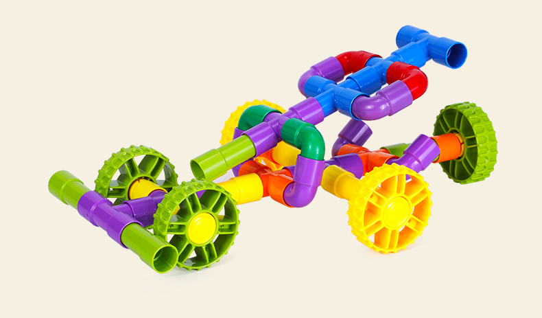 逛乐玩(guanglewan)拼插玩具 水管积木管道儿童玩具塑料拼插水管道