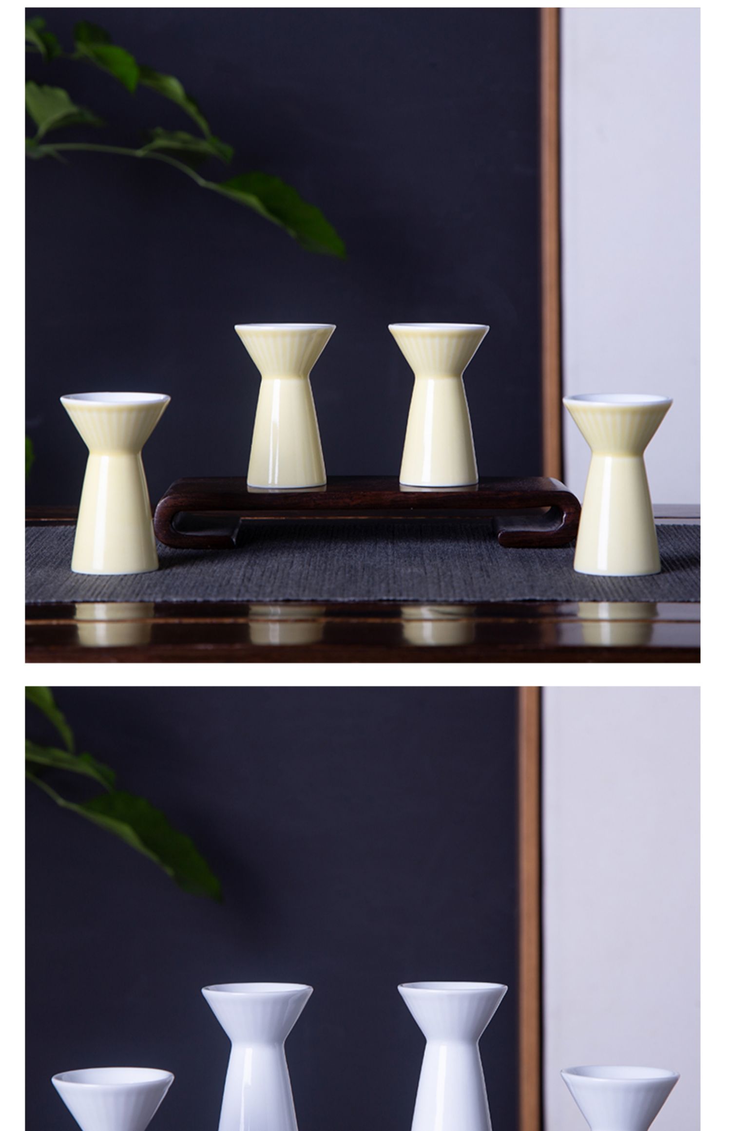 haoyangdao景德镇陶瓷小酒杯一口杯白色创意酒盅家用复古中式白酒杯