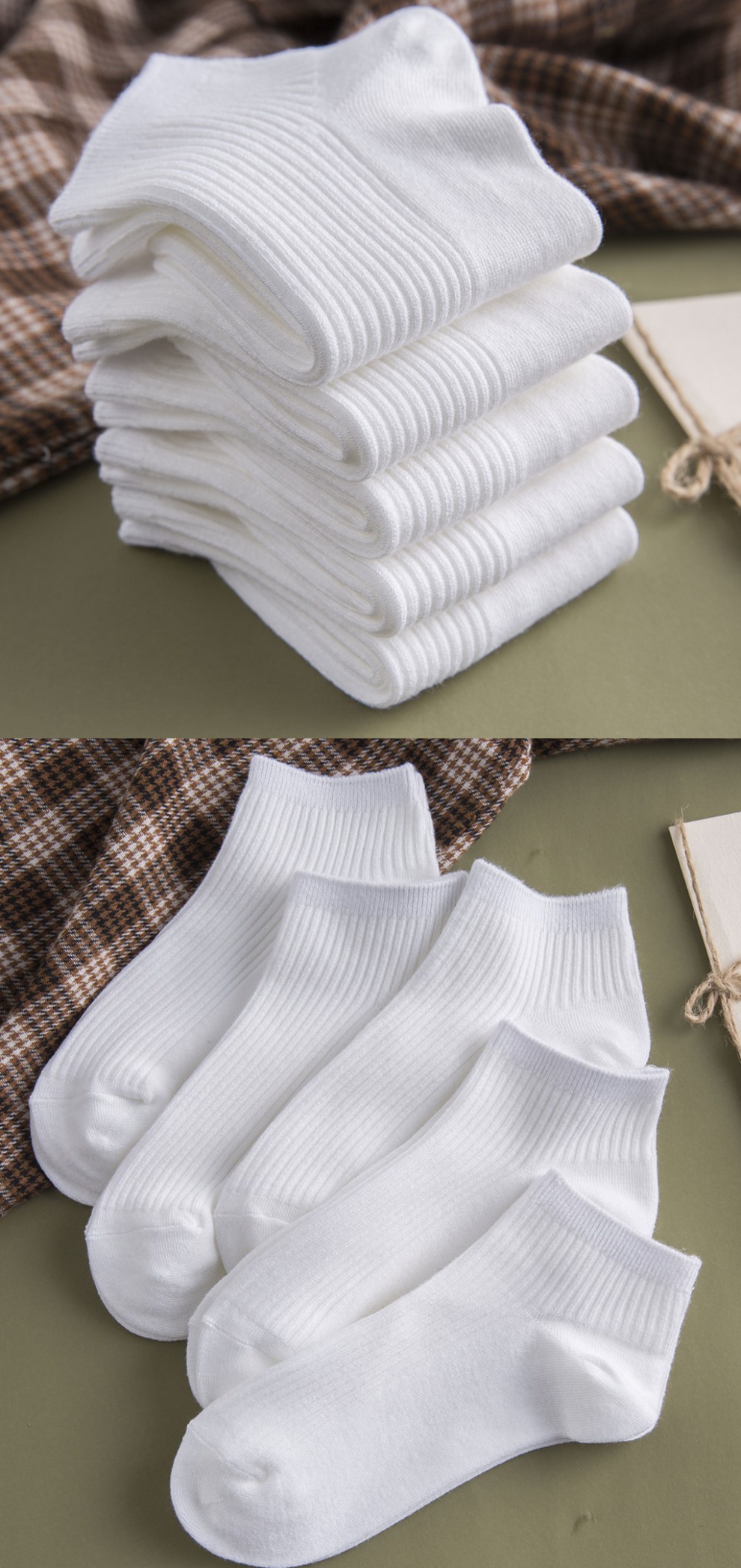 袜子女短袜可爱白色袜棉纯白透气荷叶边袜低帮袜船袜 费琳