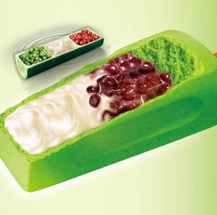 蒙牛绿色心情炼乳红豆加绿豆口味雪糕68g6支