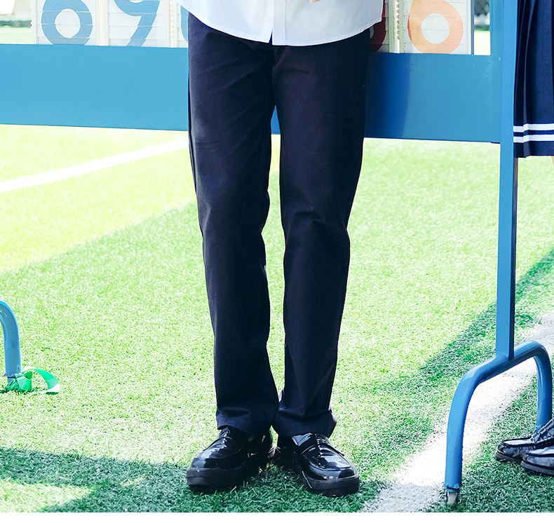 校服长裤大学院风棉深蓝色男生春秋冬季英伦高中学生初中班服校裤 宝