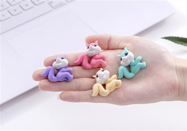 eddieeva 松鼠卡通动物橡皮擦橡皮学生用橡皮擦 幼儿园开学礼物礼品